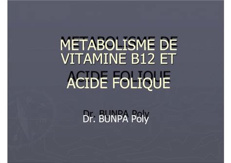 Pdf Metabolisme De Vitamine B Et Acide Folique Dokumen Tips