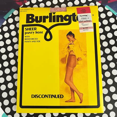 Vintage Burlington All Sheer Pantyhose Peach Size LO Gem