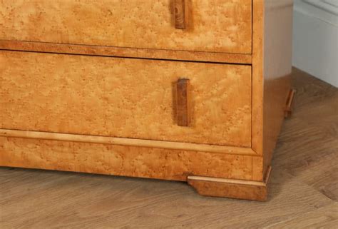 Antique Art Deco Birds Eye Maple Chest Of Drawers Circa Yola