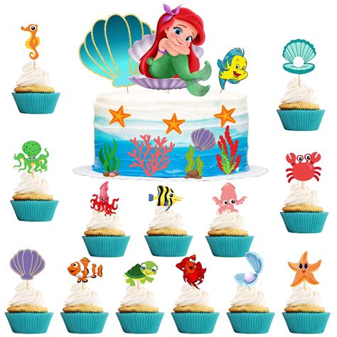 Buy Party Propz Mermaid Cake Topper Set Of Pcs Cake Toppers For