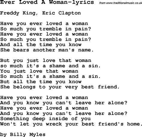 Blues Guitar Lesson For Ever Loved A Woman Lyrics With Chords Tabs And Lyrics