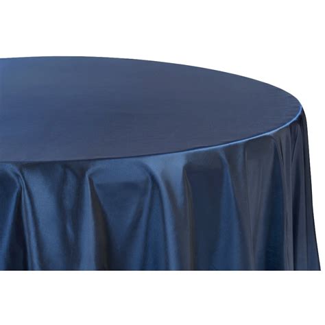 Taffeta 120 Inch Round Tablecloth Wholesale Navy Blue Cv Linens