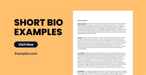 Short Bio Examples Pdf Examples