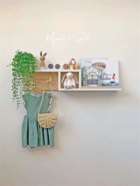 Wall Shelf Kids Wall Shelf Kids Wall Organization Wall Etsy