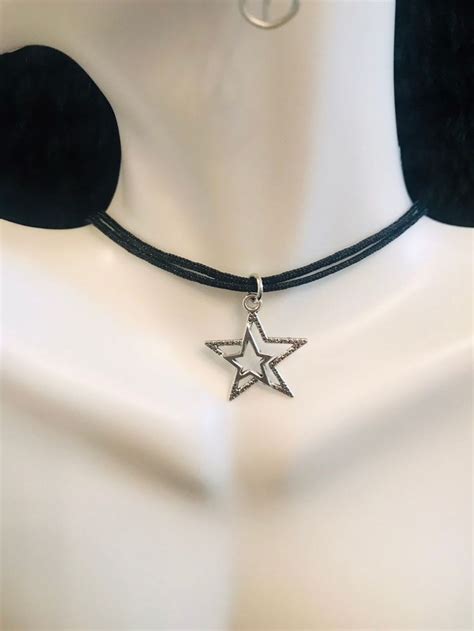 Star Choker Star Necklace Y2k Jewelry Star Charm Choker Charm