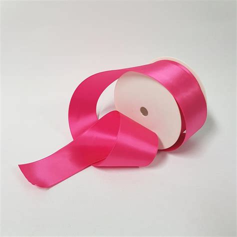 Satin Double Sided 50mm Hot Pink Desflora