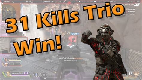 Apex Legends 31 Kill Win Trio Game YouTube