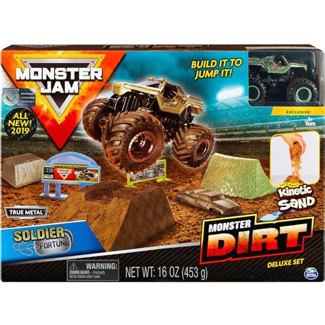 Monster Jam Kinetic Dirt Deluxe Playset Assorted Big W