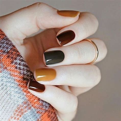 Les Manucures Les Plus Canons De L Automne Short Nail Designs