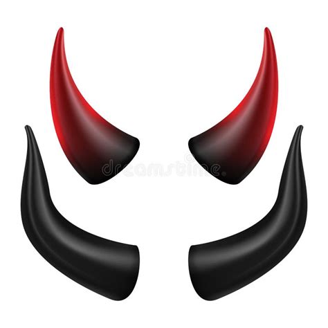 Devil Horns Vector. Halloween Evil Horns Sign, Icon. Isolated on White ...