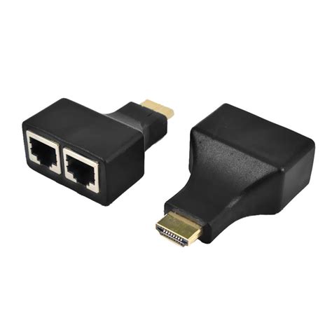 Extensor Hdmi D Metros Via Cabo De Rede Utp Rj Cat E Rj