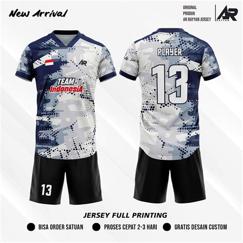 Jersey Custom Full Printing Bisa Satuan Gratis Nama Lazada Indonesia