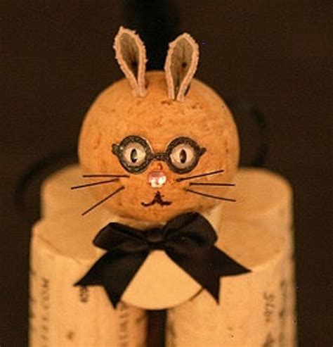 Wine Cork Ornament Cat Handmade 2w X 4h Etsy