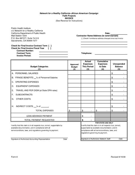 Invoice Template Nz Pdf - PDF Template