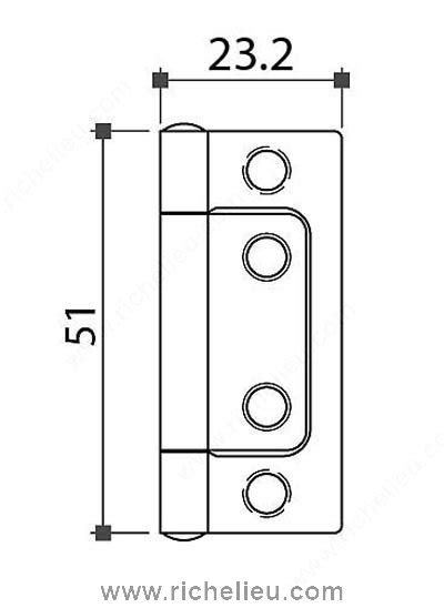 Classic Steel Bifold Hinge Richelieu Hardware