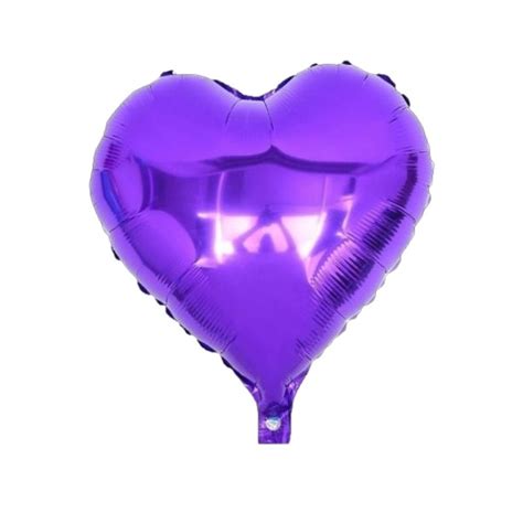 Globo Metalizado Corazon Morado Megadistribuciones