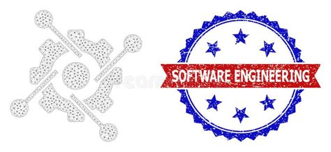 Textured Software Engineering Round Rosette Bicolor Seal And Mesh