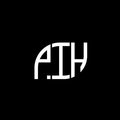 PIH letter logo design on black background.PIH creative initials letter ...