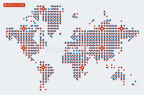 Mapa Abstracto Del Vector Del Mundo De Formas Del Punto Ilustraci N Del