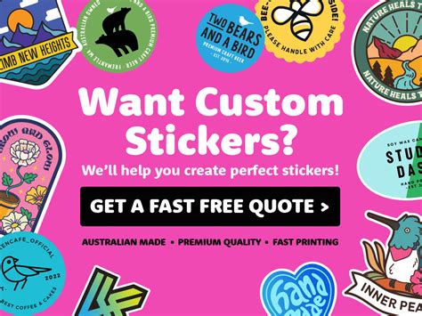 Die Cut Stickers Australia Custom Stickers Vinyl Stickers