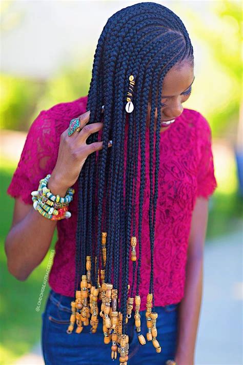 Hair Beads | Cornrows with beads, African braids hairstyles, Hair styles