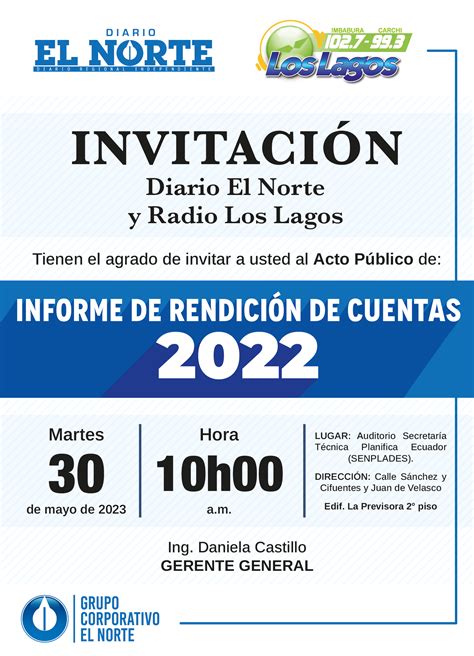 Rendición de cuentas El Norte