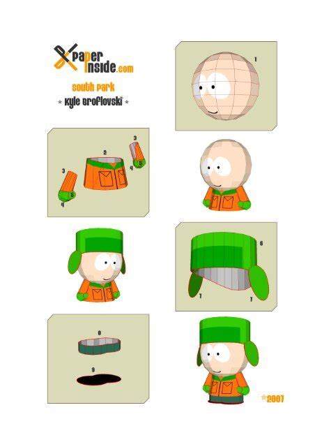 South Park Kyle Brflovsky Papercraft Paper Inside