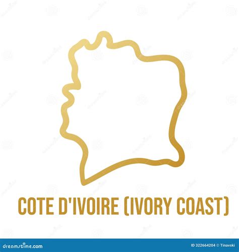 Ivory Coast Flag Map Silhouette Cartoon Vector