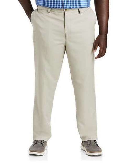 Oak Hill By Dxl Men S Big And Tall Men S Big And Tall Waist Relaxer Flat Front Microfiber Pants