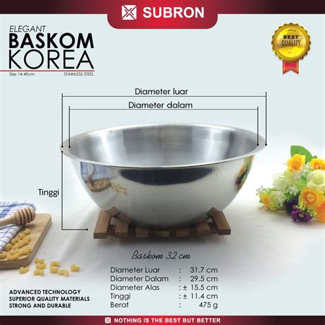 Jual SUBRON Baskom Korea 30cm 32cm Tinggi Tebal Wadah Multifungsi