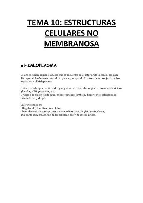 Pdf Orgánulos No Membranosos Dokumentips