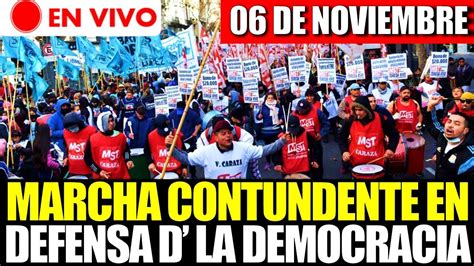 EN VIVO MARCHA CONTUNDENTE EN DEFENSA DE LA DEMOCRACIA Y EL GOBIERNO