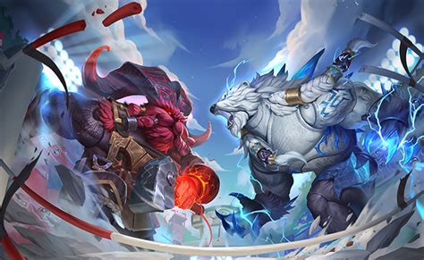 Spideraxe On Twitter Wild Rift Volibear And Ornn Release Event Promo Art