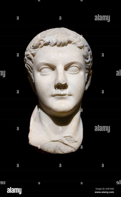 Marble Head Of Emperor Caligula Gaius Roman Period 37 41 Ad 1st