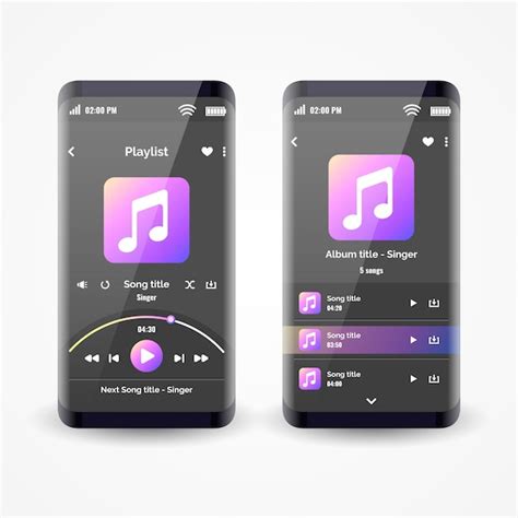 Concepto De Interfaz De La Aplicaci N Del Reproductor De M Sica
