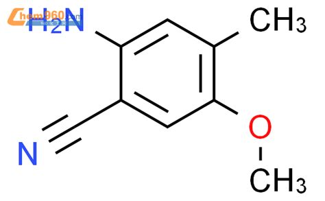 959137 58 7 Benzonitrile 2 amino 5 methoxy 4 methyl 化学式结构式分子式mol