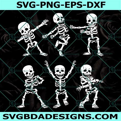 Dancing Skeletons Dance Challenge Svg Halloween Skeleton Svg Halloween Skeletons Skeleton