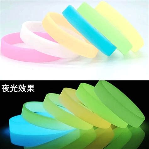 Ready Stock Pcs X Mm Glow In The Dark Silicon Wristband