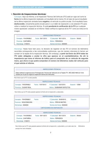 Ayuda Para Interpretar El Informe Del Veh Culo Pdf