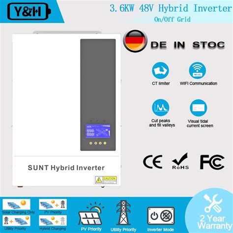 Inversor híbrido Solar MPPT de 3 6 kW y 48V cargador máx 500V