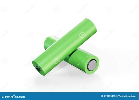 Generic Lithium Ion Batteries Isolated On White 3d Rendering Stock Illustration