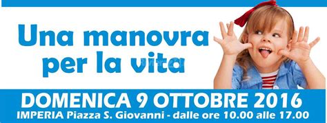 Giornata Nazionale Una Manovra Per La Vita Domenica Ottobre Ad