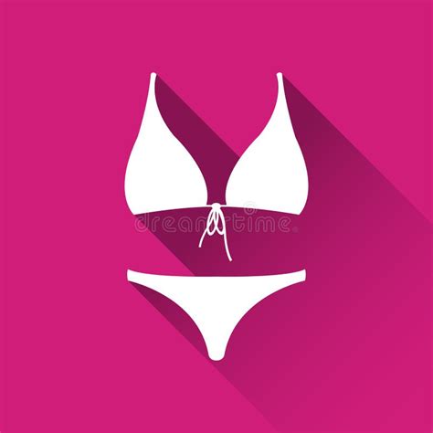 Icona Femminile Semplice Del Costume Da Bagno Simbolo Del Bikini Illustrazione Vettoriale