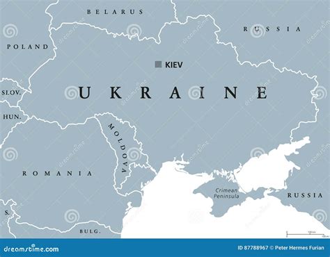 Ukraine Political Map Stock Vector Illustration Of Moldova 87788967