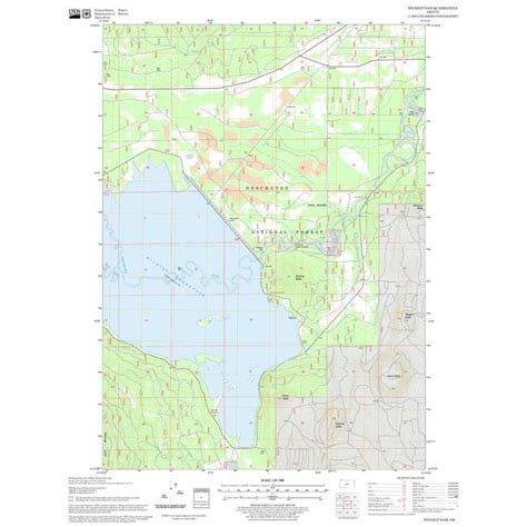 Wickiup Dam Quadrangle, Oregon Map | Stanfords