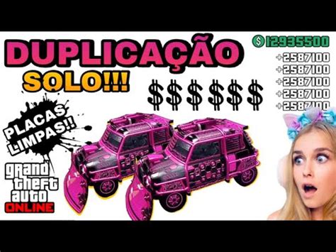 DUPLICAÇÃO PLACA LIMPA GTA 5 Online Glitch de dinheiro solo Duplique