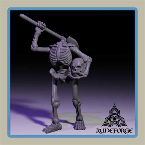 Undead Unarmored Skeleton Holding Head Project Kirtrite