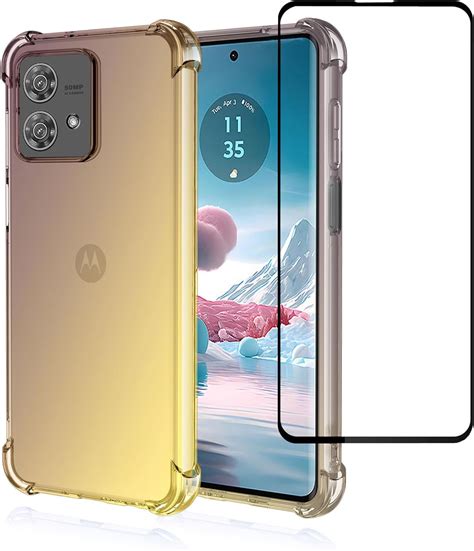 Funda para Motorola Moto Edge 40 Neo Case con Cristal Templado Cámara