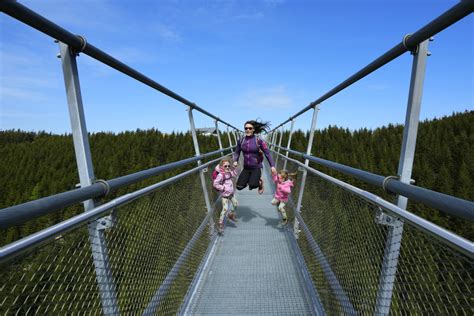 Ponte Pedonale Sospeso Piu Lungo Del Mondo In Una Localit Di Montagna