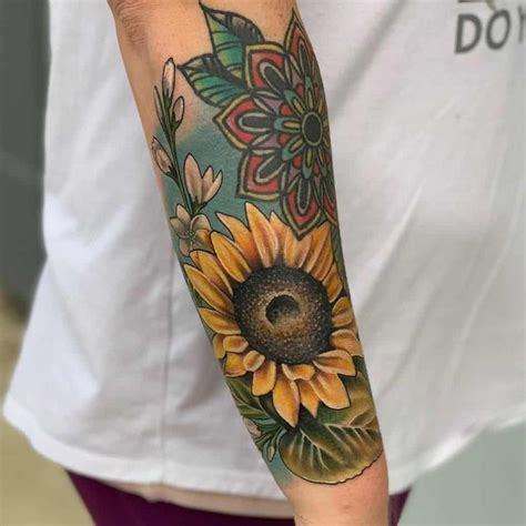 135 Sunflower Tattoo Ideas [best Rated Designs In 2022] Next Luxury Sunflower Tattoo